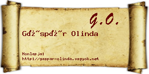 Gáspár Olinda névjegykártya